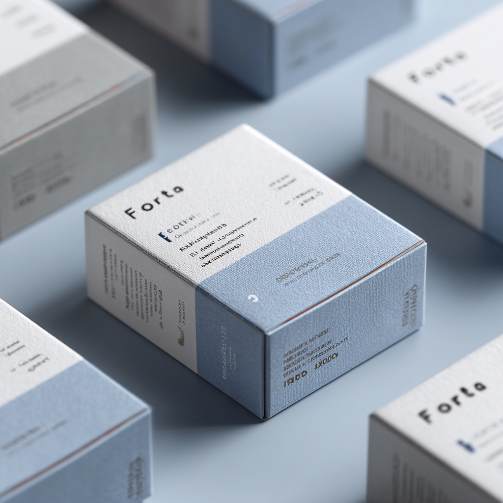 Forta natural supplement package on neutral background